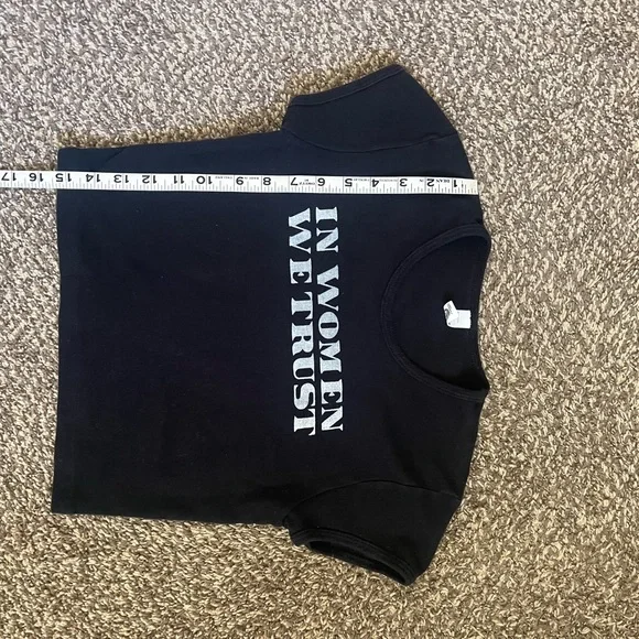 Black Graphic Women's Crop Top - Picture 6 of 7